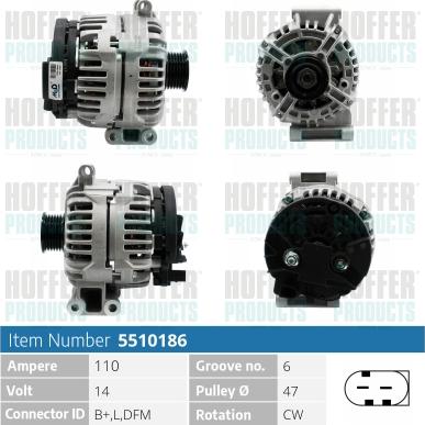 Hoffer H5510186 - Ģenerators adetalas.lv