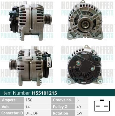 Hoffer H55101215 - Ģenerators adetalas.lv