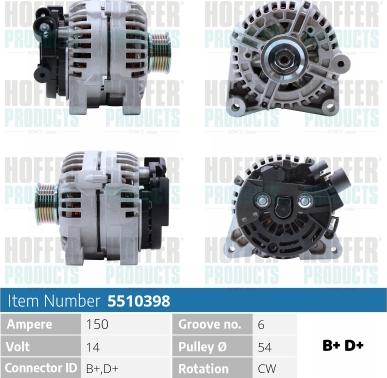 Hoffer H5510398 - Ģenerators adetalas.lv