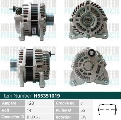 Hoffer H55351019 - Ģenerators adetalas.lv