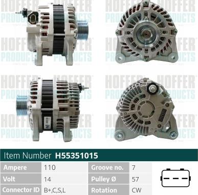 Hoffer H55351015 - Ģenerators adetalas.lv