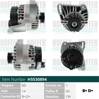 Hoffer H5530894 - Ģenerators adetalas.lv