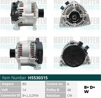 Hoffer H5530315 - Ģenerators adetalas.lv