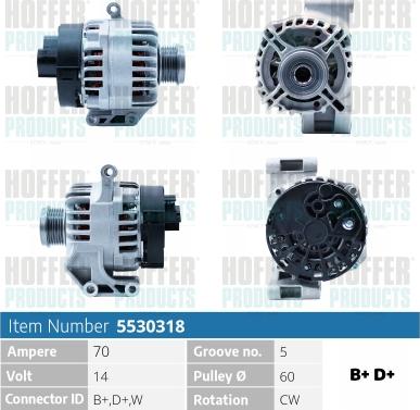 Hoffer H5530318 - Ģenerators adetalas.lv