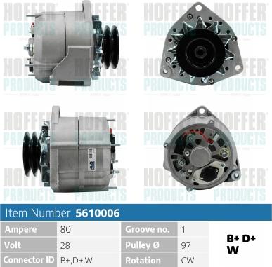 Hoffer H5610006 - Ģenerators adetalas.lv