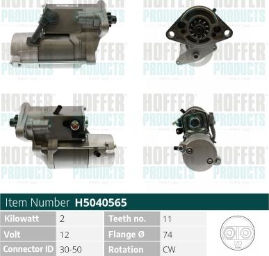 Hoffer H5040565 - Starteris adetalas.lv