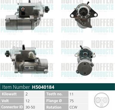 Hoffer H5040184 - Starteris adetalas.lv