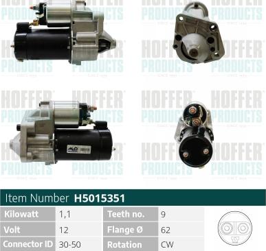 Hoffer H5015351 - Starteris adetalas.lv