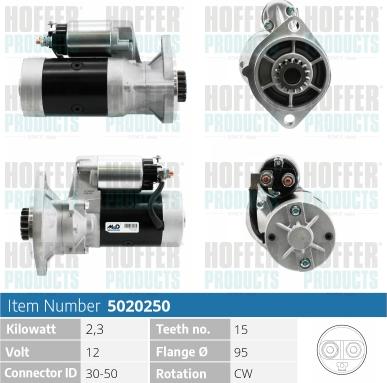 Hoffer H5020250 - Starteris adetalas.lv