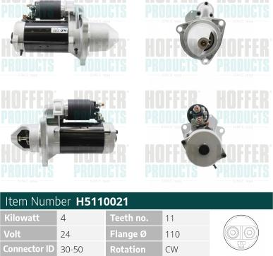 Hoffer H5110021 - Starteris adetalas.lv