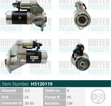 Hoffer H5120119 - Starteris adetalas.lv