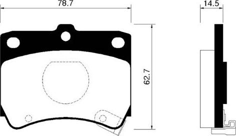 MAZDA DA19-33-8ZA - Bremžu uzliku kompl., Disku bremzes adetalas.lv