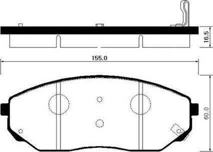 Sangsin Brake GP1153 - Bremžu uzliku kompl., Disku bremzes adetalas.lv