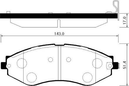 SAFETY TDB1370 - Bremžu uzliku kompl., Disku bremzes adetalas.lv