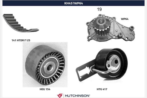 Hutchinson KH 457WP64 - Ūdenssūknis + Zobsiksnas komplekts adetalas.lv