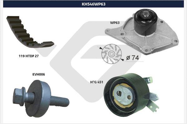 Hutchinson KH 546WP63 - Ūdenssūknis + Zobsiksnas komplekts adetalas.lv