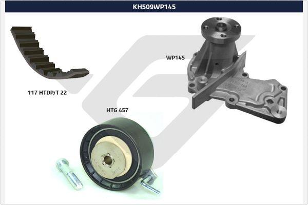 Hutchinson KH 509WP145 - Ūdenssūknis + Zobsiksnas komplekts adetalas.lv