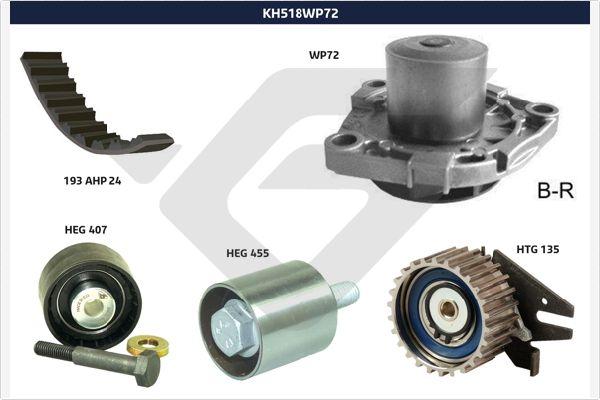 Hutchinson KH 518WP72 - Ūdenssūknis + Zobsiksnas komplekts adetalas.lv