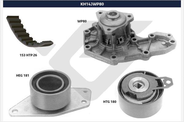 Hutchinson KH 143WP80 - Ūdenssūknis + Zobsiksnas komplekts adetalas.lv