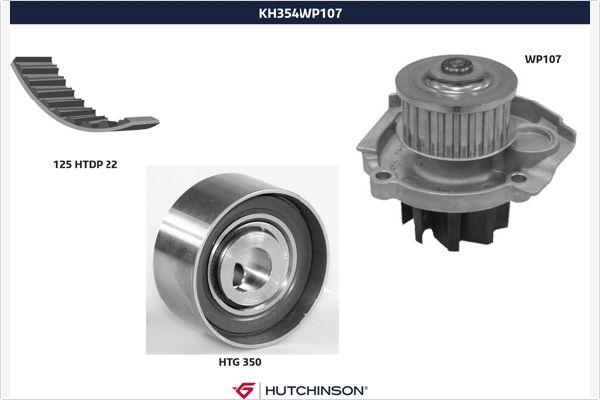 Hutchinson KH 354WP107 - Ūdenssūknis + Zobsiksnas komplekts adetalas.lv