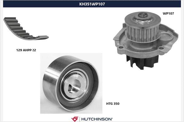 Hutchinson KH 351WP107 - Ūdenssūknis + Zobsiksnas komplekts adetalas.lv