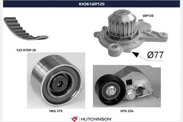 Hutchinson KH 361WP120 - Ūdenssūknis + Zobsiksnas komplekts adetalas.lv