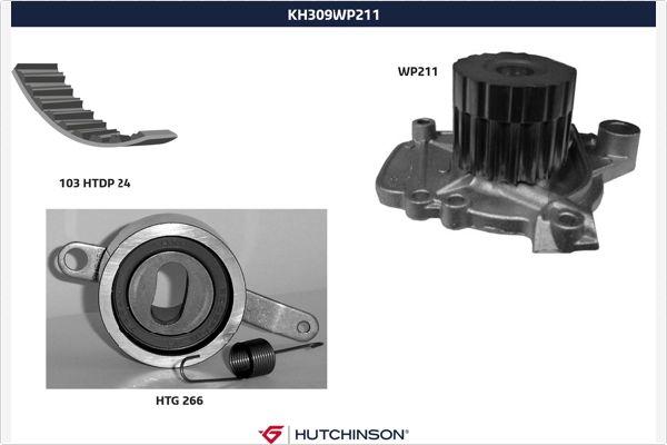 Hutchinson KH 309WP211 - Ūdenssūknis + Zobsiksnas komplekts adetalas.lv