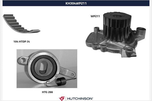 Hutchinson KH 304WP211 - Ūdenssūknis + Zobsiksnas komplekts adetalas.lv