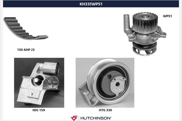 Hutchinson KH 335WP51 - Ūdenssūknis + Zobsiksnas komplekts adetalas.lv