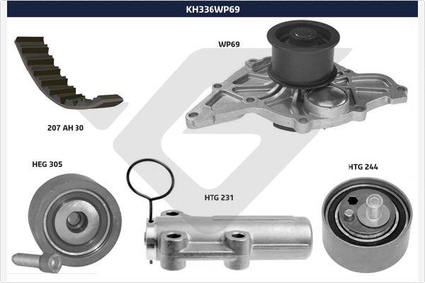 Hutchinson KH 336WP69 - Ūdenssūknis + Zobsiksnas komplekts adetalas.lv