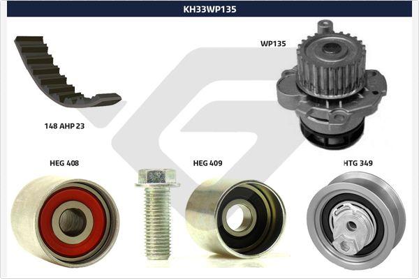 Hutchinson KH 33WP135 - Ūdenssūknis + Zobsiksnas komplekts adetalas.lv