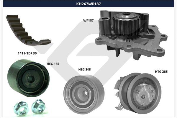 Hutchinson KH 267WP187 - Ūdenssūknis + Zobsiksnas komplekts adetalas.lv