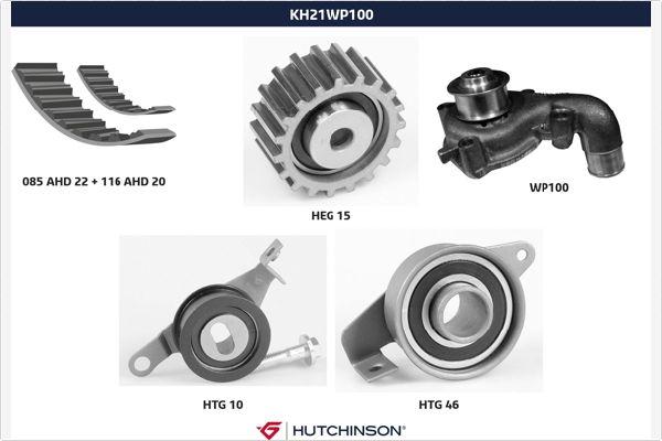 Hutchinson KH 21WP100 - Ūdenssūknis + Zobsiksnas komplekts adetalas.lv