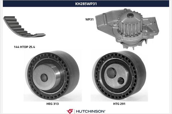 Hutchinson KH 285WP31 - Ūdenssūknis + Zobsiksnas komplekts adetalas.lv