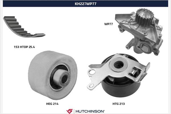 Hutchinson KH 227WP77 - Ūdenssūknis + Zobsiksnas komplekts adetalas.lv