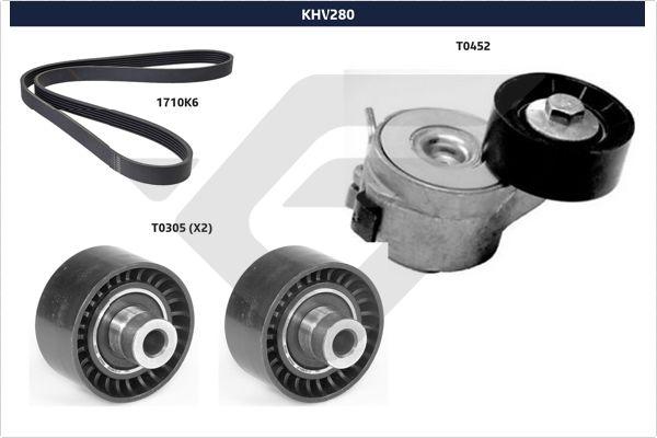 Hutchinson KHV 280 - Ķīļrievu siksnu komplekts adetalas.lv