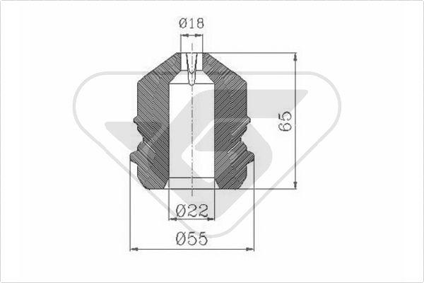 Hutchinson KP090 - Putekļu aizsargkomplekts, Amortizators adetalas.lv