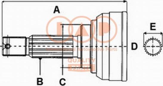 IAP QUALITY PARTS 406-07095 - Šarnīru komplekts, Piedziņas vārpsta adetalas.lv