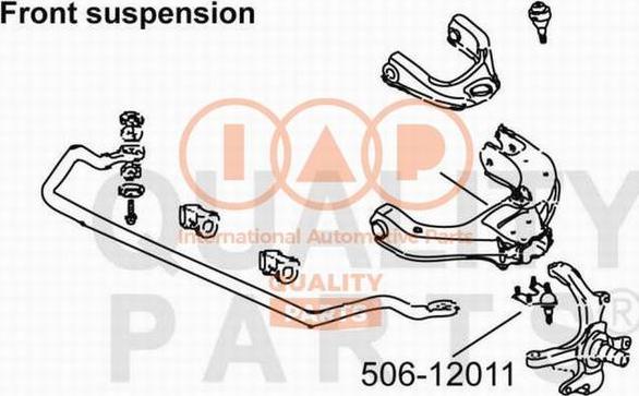 IAP QUALITY PARTS 506-12011 - Balst / Virzošais šarnīrs adetalas.lv