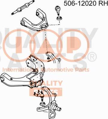 IAP QUALITY PARTS 506-12020 - Balst / Virzošais šarnīrs adetalas.lv