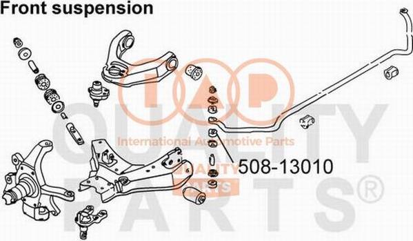 IAP QUALITY PARTS 508-13010 - Bukse, Stabilizators adetalas.lv