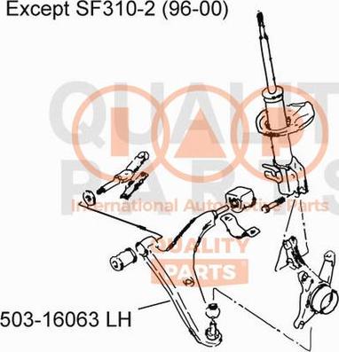 IAP QUALITY PARTS 503-16063 - Neatkarīgās balstiekārtas svira, Riteņa piekare adetalas.lv