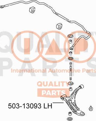 IAP QUALITY PARTS 503-13093 - Neatkarīgās balstiekārtas svira, Riteņa piekare adetalas.lv