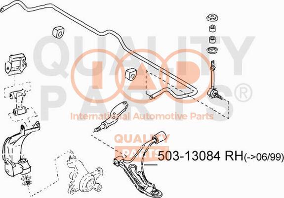 IAP QUALITY PARTS 503-13084 - Neatkarīgās balstiekārtas svira, Riteņa piekare adetalas.lv