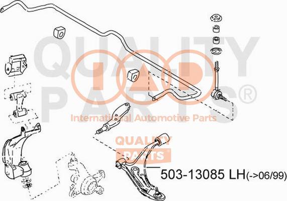 IAP QUALITY PARTS 503-13085 - Neatkarīgās balstiekārtas svira, Riteņa piekare adetalas.lv