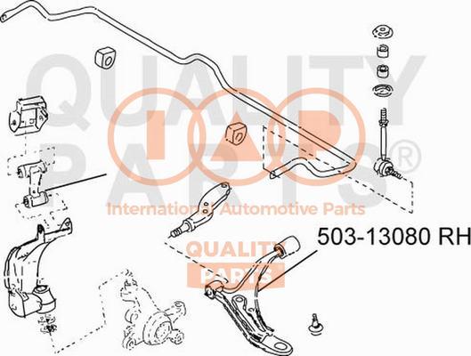 IAP QUALITY PARTS 503-13080 - Neatkarīgās balstiekārtas svira, Riteņa piekare adetalas.lv