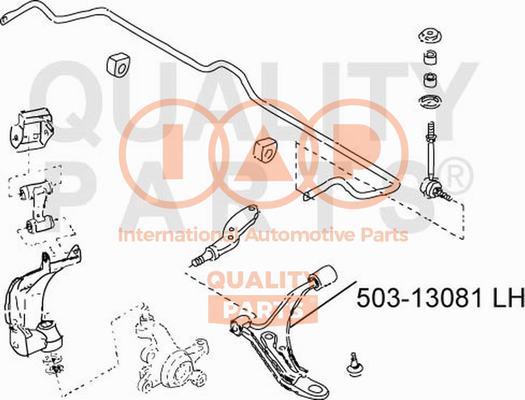 IAP QUALITY PARTS 503-13081 - Neatkarīgās balstiekārtas svira, Riteņa piekare adetalas.lv