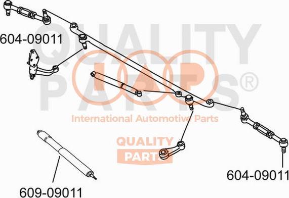 IAP QUALITY PARTS 604-09011 - Stūres šķērsstiepņa uzgalis adetalas.lv