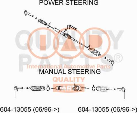 IAP QUALITY PARTS 604-13055 - Stūres šķērsstiepņa uzgalis adetalas.lv