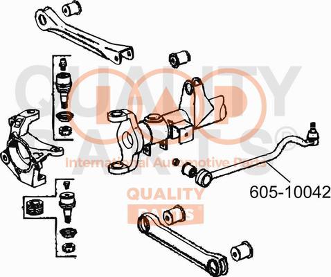 IAP QUALITY PARTS 605-10042 - Stūres šķērsstiepnis adetalas.lv